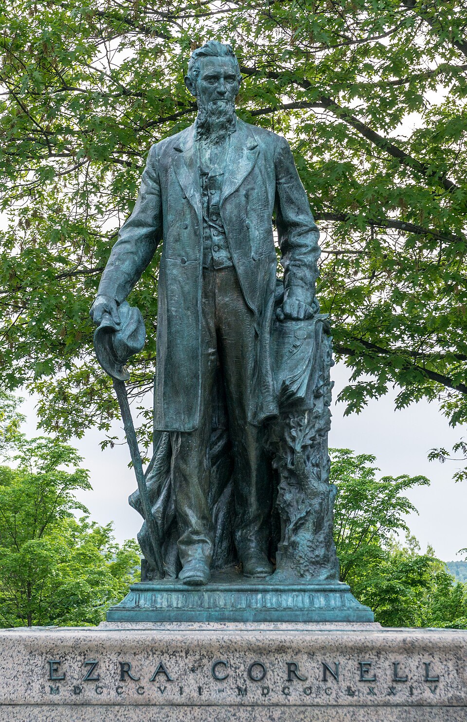 The Ezra Cornell Statue